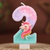 Creative Unicorn Number Candle Birthday Cake Decoration Plug-in First Birthday Party Handmade Candle 09