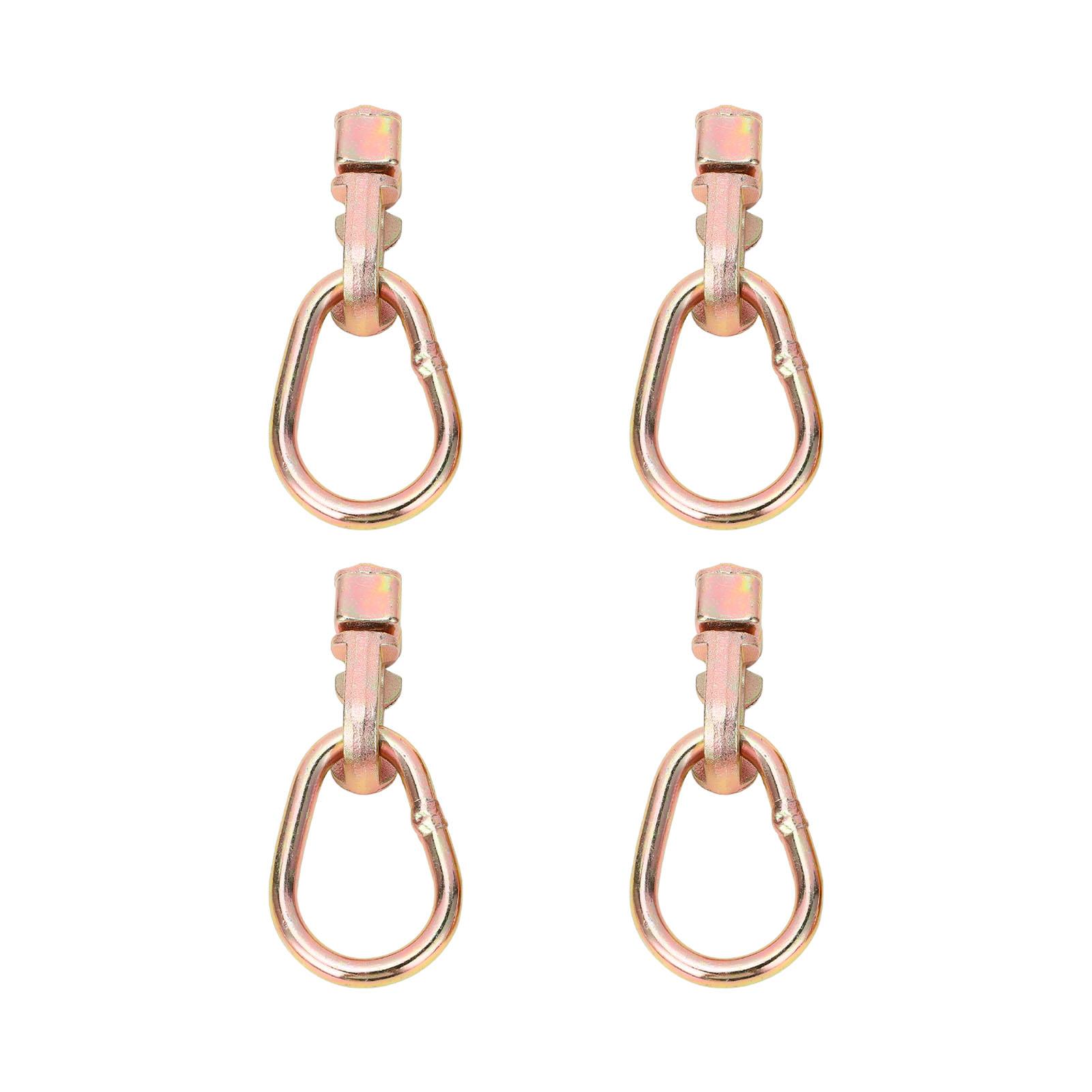 

4PCS L Track Double Stud Tie Down Fitting Carbon Steel Secure Control for Truck Bed Trailer Pickup RV ATV