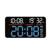Alarm Clock Desk Multipurpose Timer Modern Calendar Double Alarms Large Screen Display for