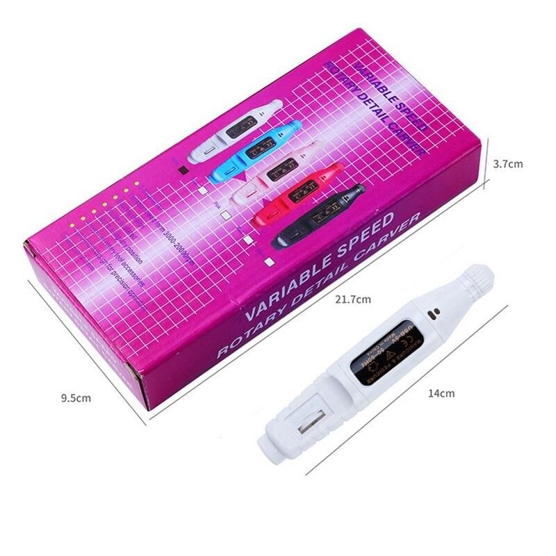 White Electric Nail Drills Kit Remove Polisher Manicure Pedicure 6pcs File Sanding Bands Machine Art Equipment for Salon