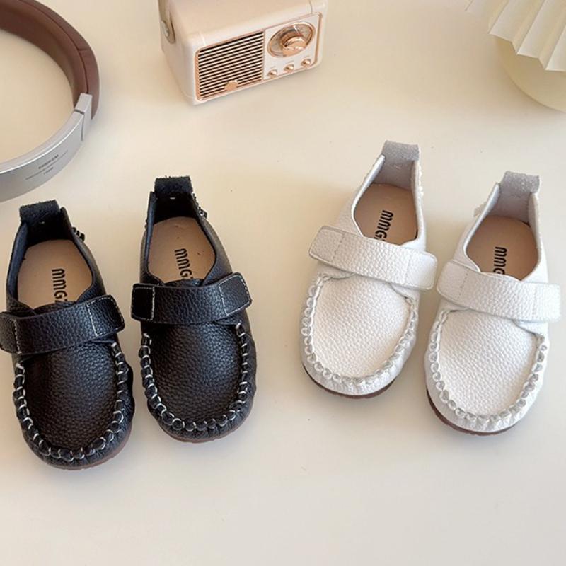 Autumn Leather Shoes New Fashion Simple Girl Shoe Anti Slip Comfort Soft Kid Shoe Casual Exquisite Flat Bottomed Boys' Loafers