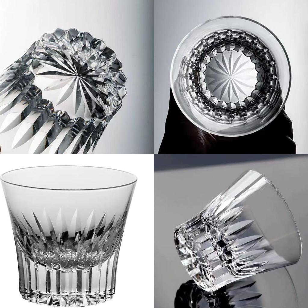 MGOXO Whiskey Set of Crystal Cut Handcrafted by in a Paulownia Wood Suitable for Cold Plum and Other Alcoholic A perfect gift for and other special