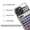 Funny Digital Calculator Pattern Tempered Glass Phone Case for IPhone 17 16 Pro Max 15 14 13 12 Mini 11 X XS MAX 7 8 Plus Cover