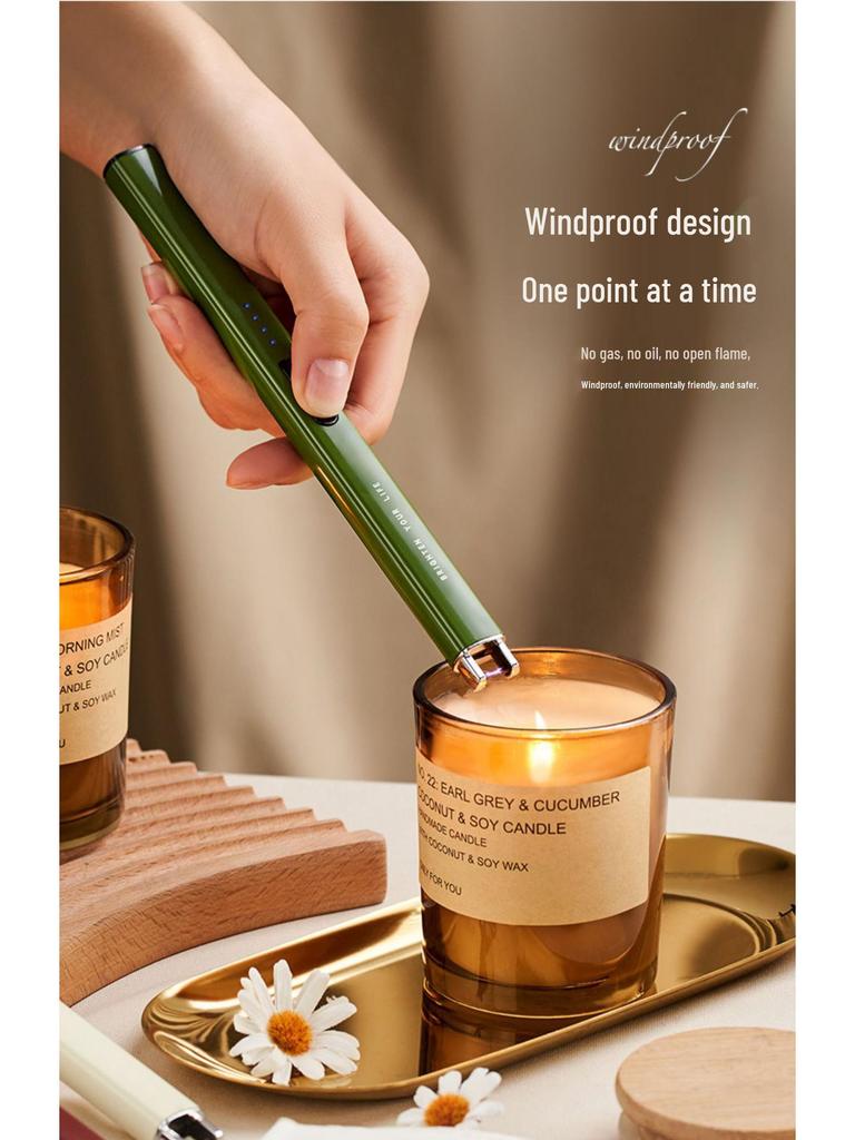 Aroma Candle Electronic Rechargeable Long-Handle Lighter with Type-C Ignition Stick