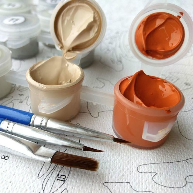 Frameless Fantasy Rural DIY Painting By Numbers Modern Wall Art Canvas Painting Hand Painted