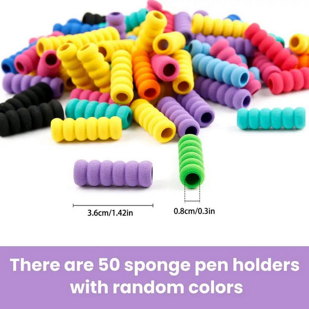 Sponge Pen Sleeve, Anti-Slip Pen Sleeve Accessory, Soft Foam Pencil Grips, Pen Sponge Grips, Relieving Fingers Fatigue