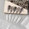 10pcs Elegant Black White Lace Flowers Nail Transfer Foils Stickers Black And White Sexy Lace DIY Charms Nail Art Decoration