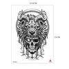 Klaunská ústa Květina Tělo Anglická Barva Lev Tygr Polovina Paže Zvířecí Vzor Vodotisk Simulační Tetovací Nálepka