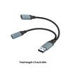 2/3 in 1 USB Y Splitter Cable USB Power Splitter Cable USB Male to Type C Female Splitter Cable Charging Data Transfer
