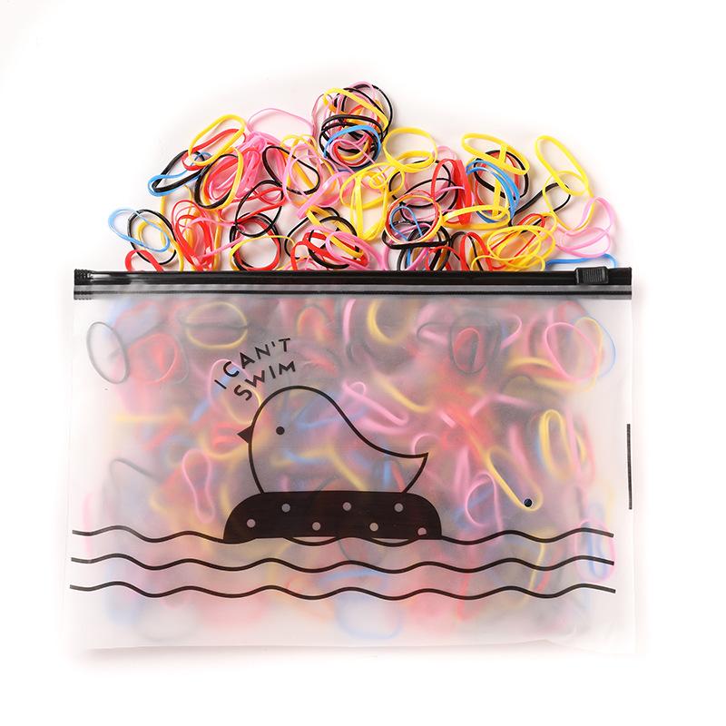 500/1000pcs Colourful Disposable Rubber Band Elastic Hair Bands for Girls Children Ponytail Holder Bands Kids Hair Accessories