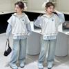 Girls' Spring & Autumn Korean-Style Two-Piece Sweatshirt and Jeans Set (2025)