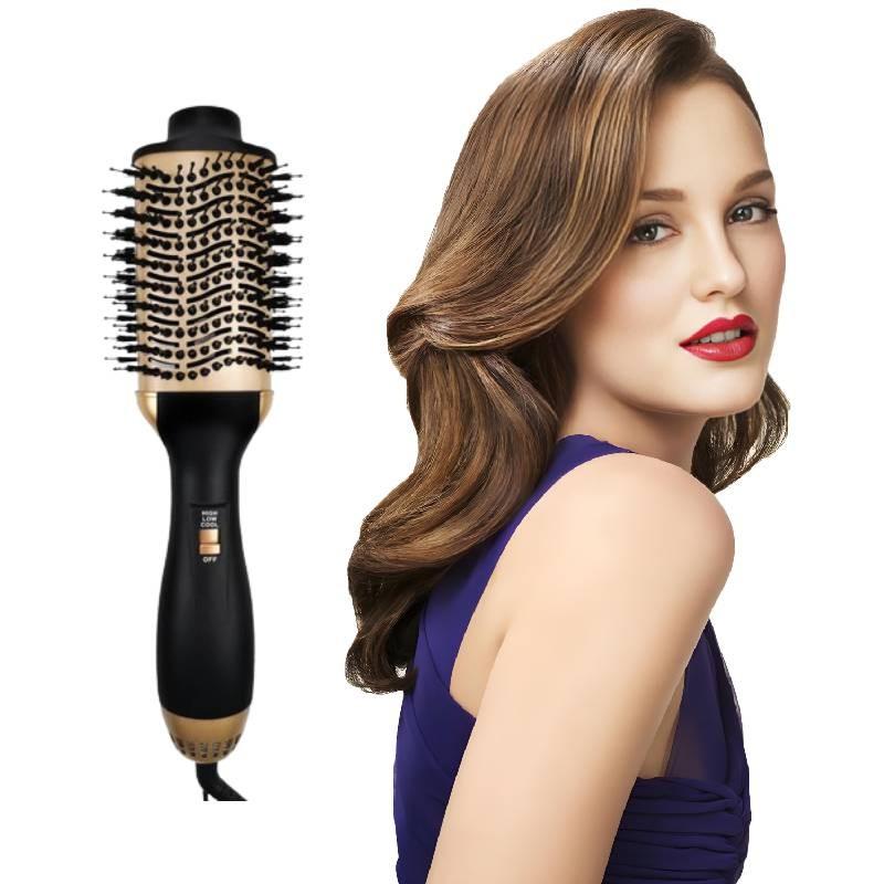 New 4 In 1 Hot Air Brush Hair Dryer With Adjustable Temperature For Smooth Styling