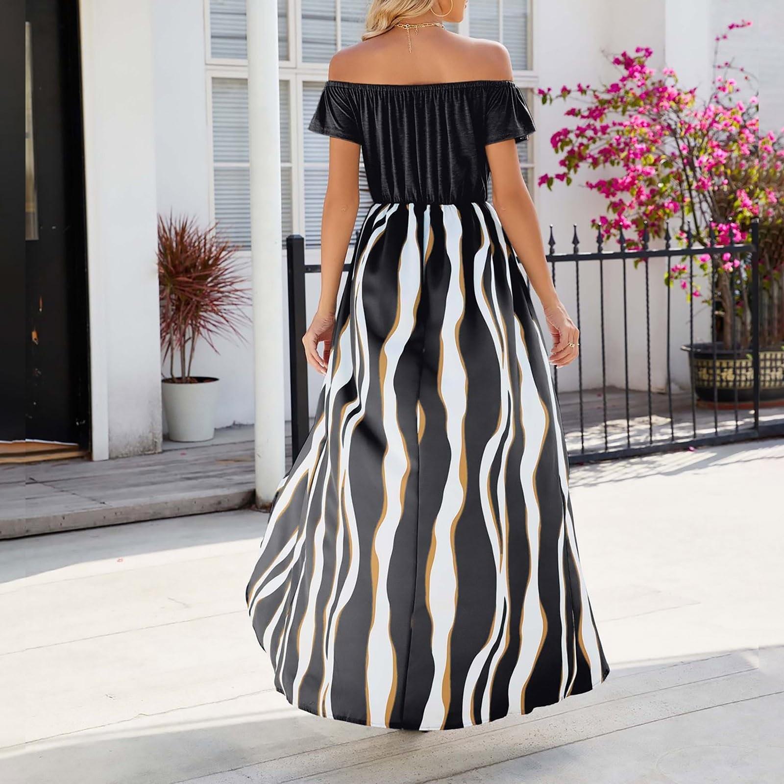 Женское повседневное модное сексуальное удобное узорчатое прохладное дышащее платье — фото 6