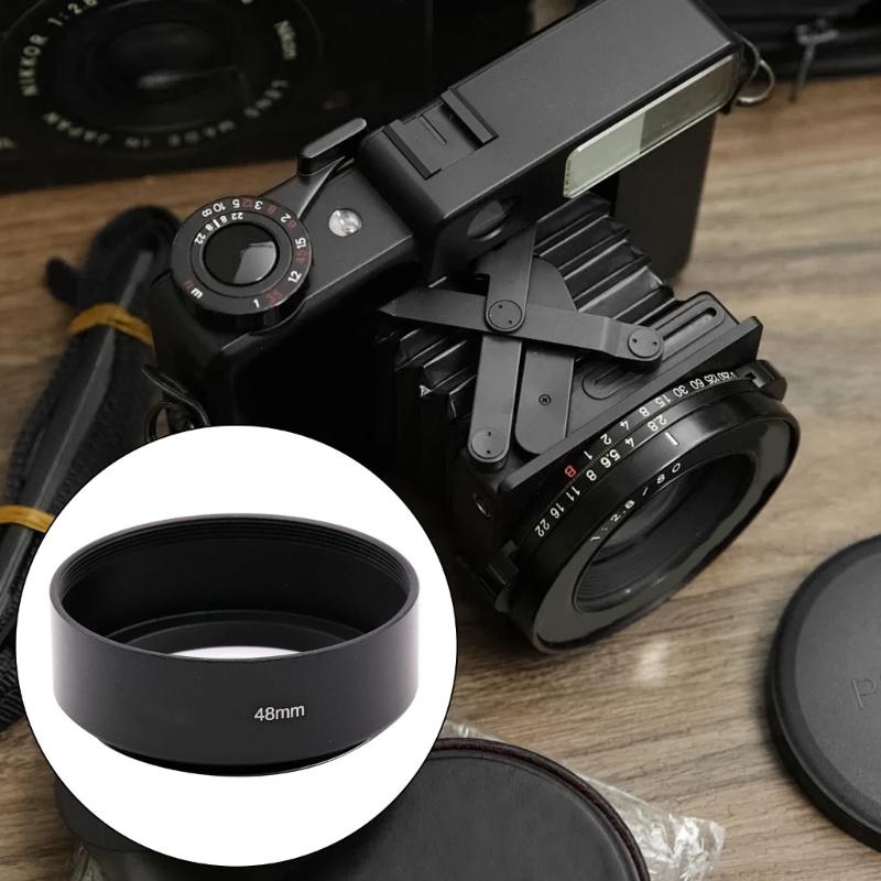 48mm Metal Lens Hood Lens Sunshades Compatible For QL17GIII Camera 48mm Filter Thread Lens Shade for Easy Storage
