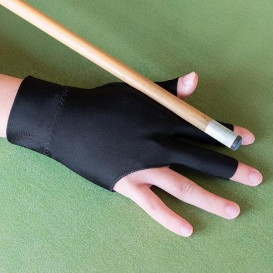 1Pc 3-Finger Billiards Glove Anti-slip Sweat-absorbing Breathable Men Women Right Hand Snooker Cue Sport