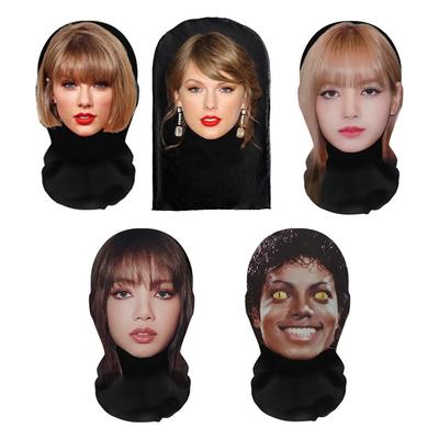3D-gedruckte nahtlose Maske Promi-Gesichtsmaske Lustige Kopfbedeckung Reiterschal Cosplay Party Kopfbedeckung Hip Hop Kapuze Sturmhaube