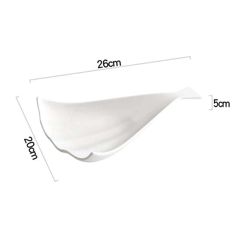 Ceramic Irregular Fan Shaped Plate Creative Dessert Plate Sushi Plates Snack Plates Molecular Cuisine Specialty Tableware