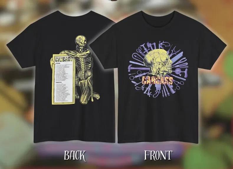 CARCASS – 1991 US Tour – Heavy Cotton Unisex Death Metal T-Shirt 4XL