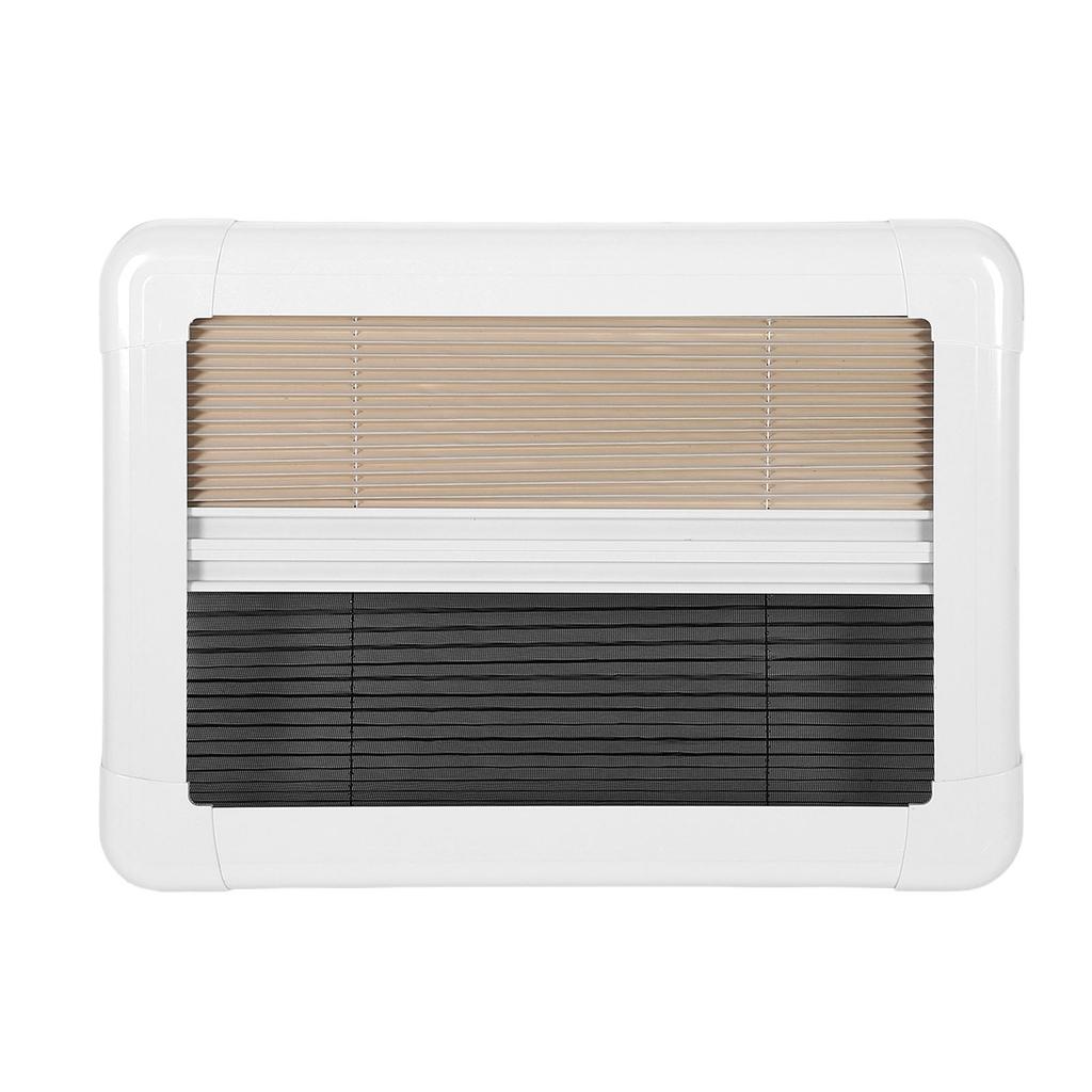 RV Push Out Window Right Angle Double Layer Acrylic Glass UV Proof Trailer Window with Insect Net Privacy Curtain for Caravan Camper