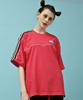 B Mighty Piping Cut Sleeve Taping Short Sleeve T-Shirt Pink