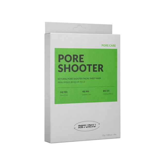 RETURNU - Pore Shooter Facial Sheet Mask Set 25g x 5 sheets