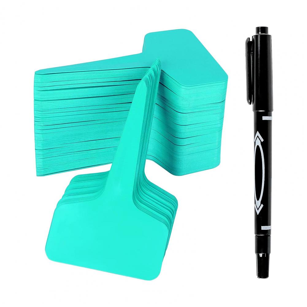 Waterproof Plant Tags T-shaped Plant Markers 100pcs T-type Plant Tags Garden Labels Plastic Markers Waterproof Reusable
