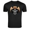 Cowboy Totenkopf Westlicher Hut Grafik T-Shirt Wild West Tee