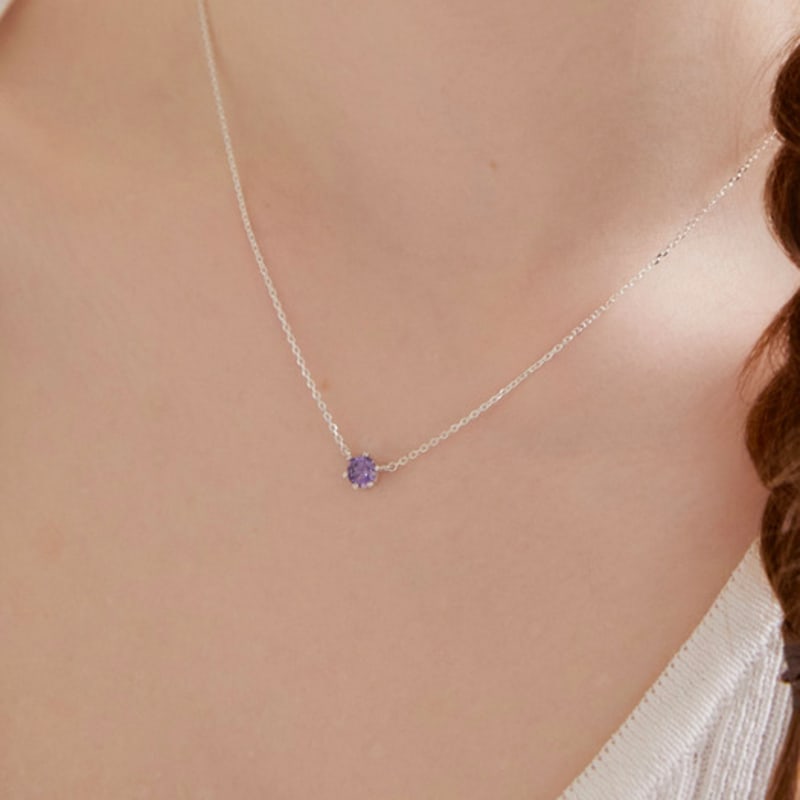 Dmoment Gemma 925 Silber Halskette (3 Farbe)