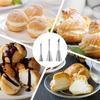 3Pcs Cream Icing Piping Nozzle Tips Set Stainless Steel Puff Mouth Puff Nozzle Tip Kit DIY Cupcake Puff Nozzle Tips Baking Tool