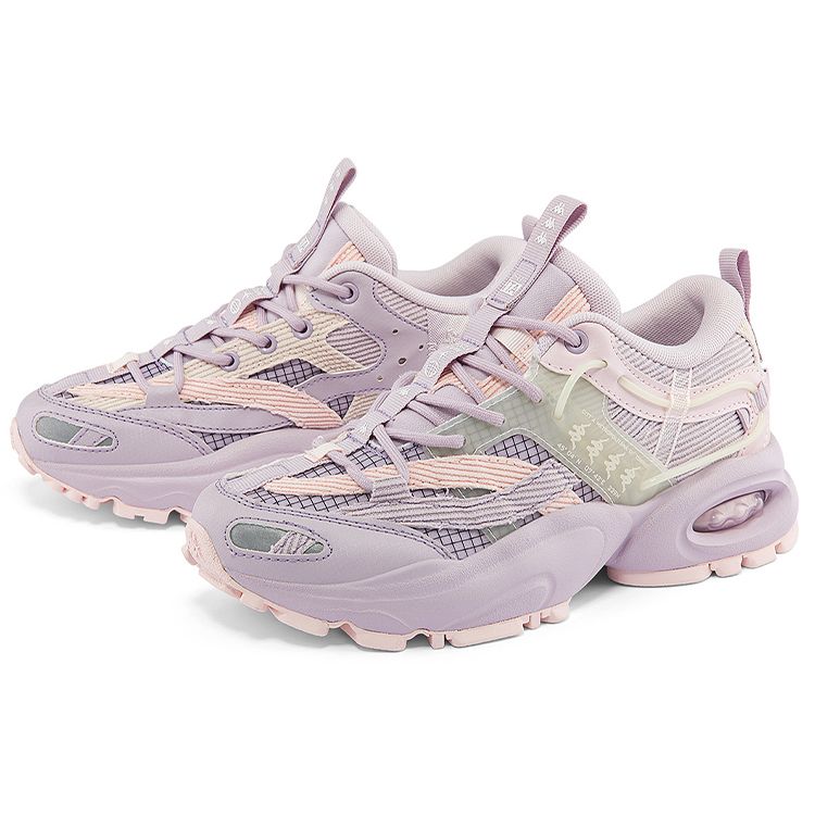 Kappa Fabric Synthetic Leather TPU Daily Versatile Wear Resistant Low Top Dad Shoes Women sneakers Purple Pink K0C25MM95-4702