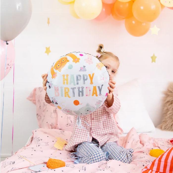 Kittens Foil Balloon Happy Birthday Mix Birthday Decoration 45cm
