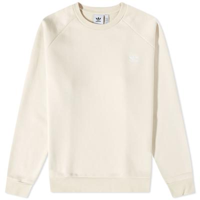adidas Originals Trefoil Logo Print Crewneck Sweatshirt Men Tops Off-White HE9428