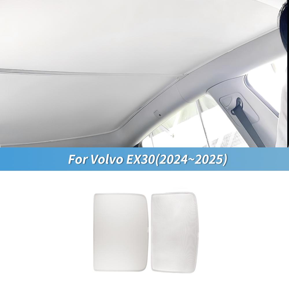 

Sunroof Skylight UV Protection for VOLVO EX30 2024 2025 2026 Car Ice Cloth Buckle Sun Shades Glass Roof Sunshade Heat ulation