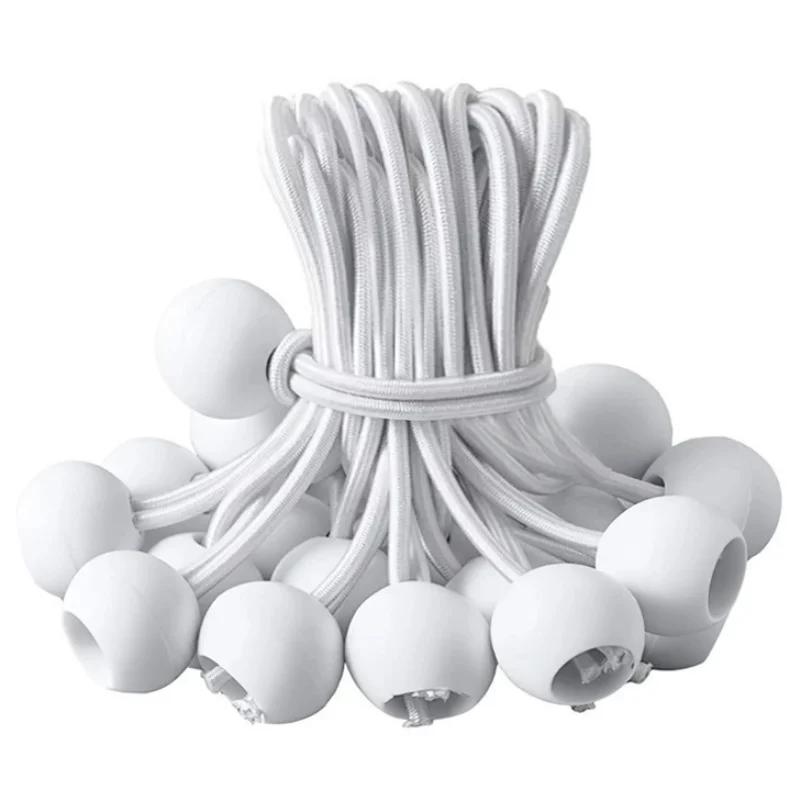 

20Pcs Bungee Balls Black Cord for Canopy Tarp UV Resistant with Elastic String for Canopy Tarp Straps Tent Poles Wires