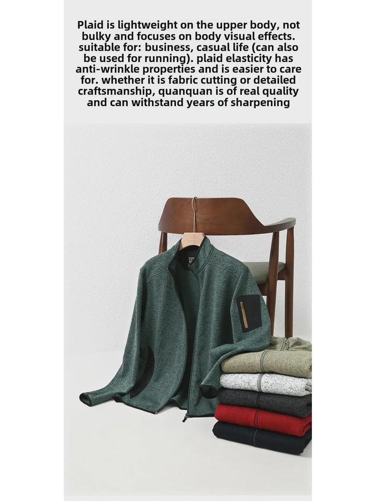 2024 Spring/Autumn Versatile Fleece Jacket: Stylish, Warm, Loose-Fit with Half-High Collar for Outdoor Adventures