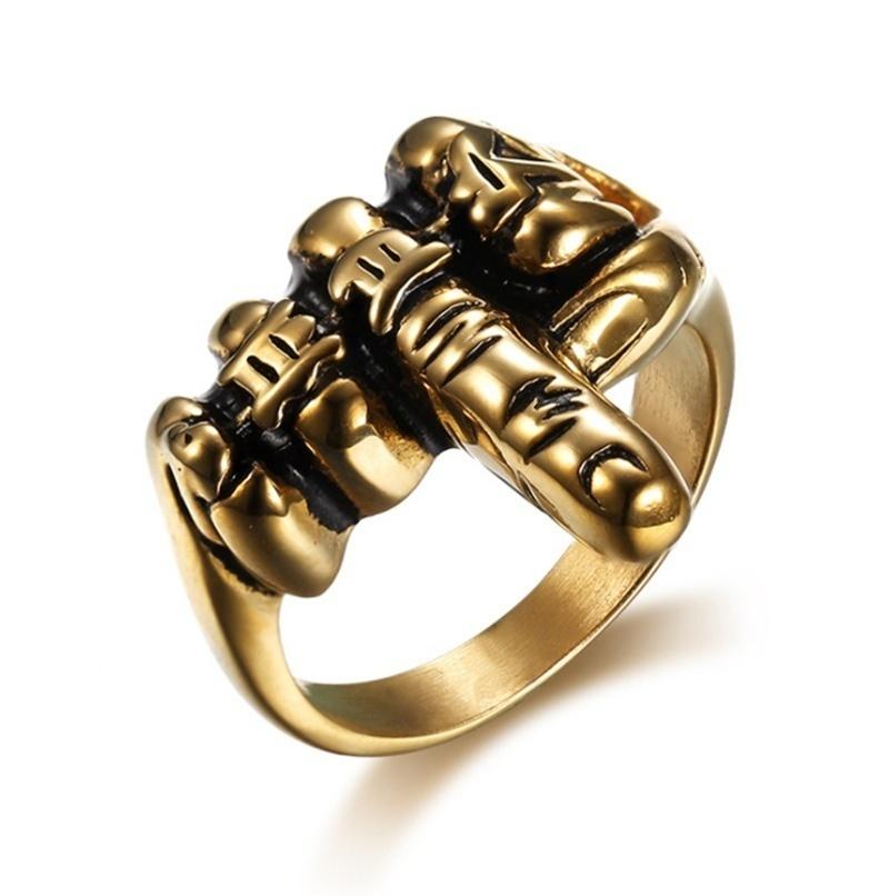 Klassische Retro Crown König Ring Männer Mode Punk einfache Biker Ring paar Schmuck Geschenk