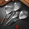 Home Stainless Steel Cooking Wooden Handle Draining Colander Spoon Food Strainer Soup Ladle Skimmer