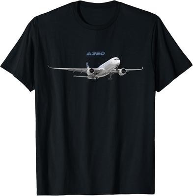 A350 Passenger Plane Airliner T-Shirt, Black Unisex T-Shirt