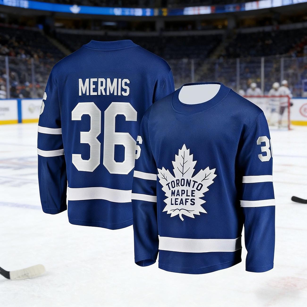 2026 Neues Herren Toronto Eishockey Trainings-Trikot mit 3D-Druck, Atmungsaktiv, Feuchtigkeitsableitend, Langarm-T-Shirt Kinder L blue