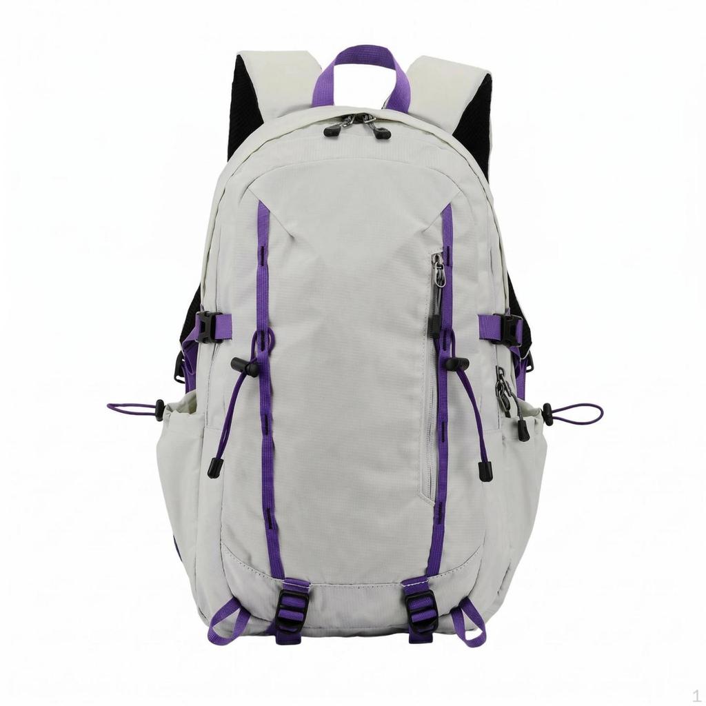 Lightweight Hiking Backpack Padded Shoulder Straps Trekking Front Zip Pocket Daypack
