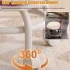 Household Transparent Acrylic Small Stool with Universal Wheel Toddler Stool Lazy Backrest Roller Skating Stool