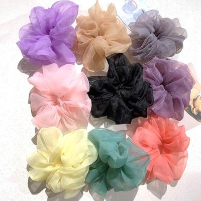 Super Bright Organza Large Intestine Ring Hair Band Girl Head Band Fashion Wide Edge Hair Accessories