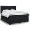 vidaXL Boxspring Bed with Mattress Black 200x200 Cm Velvet