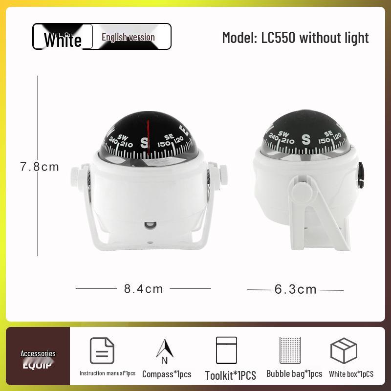 Car-Mounted Nautical Compass with Magnetic Declination Adjustment Available Now