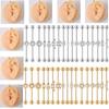 YW Industrielle Barbell Ohrringe Piercing Schmuck Chirurgischer Edelstahl Scaffold Piercings CZ Bar für Damen Herren