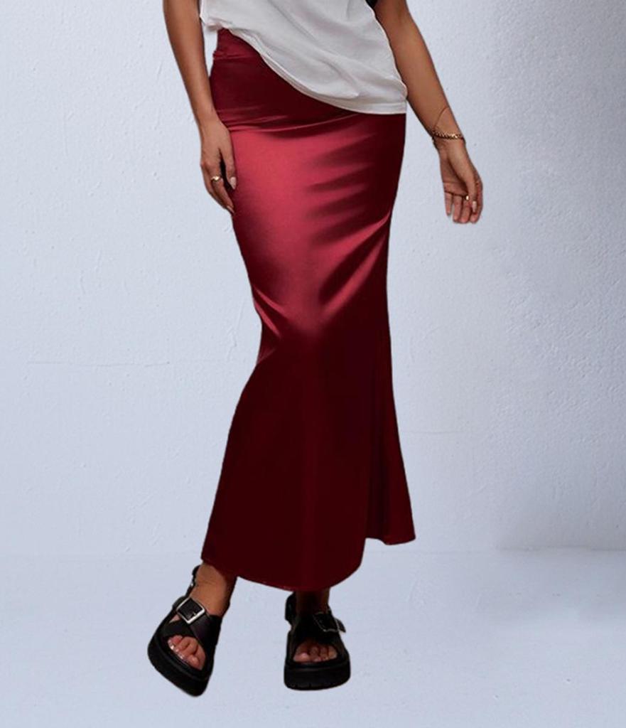 Satin Midi Mermaid Skirt - New Autumn Colors