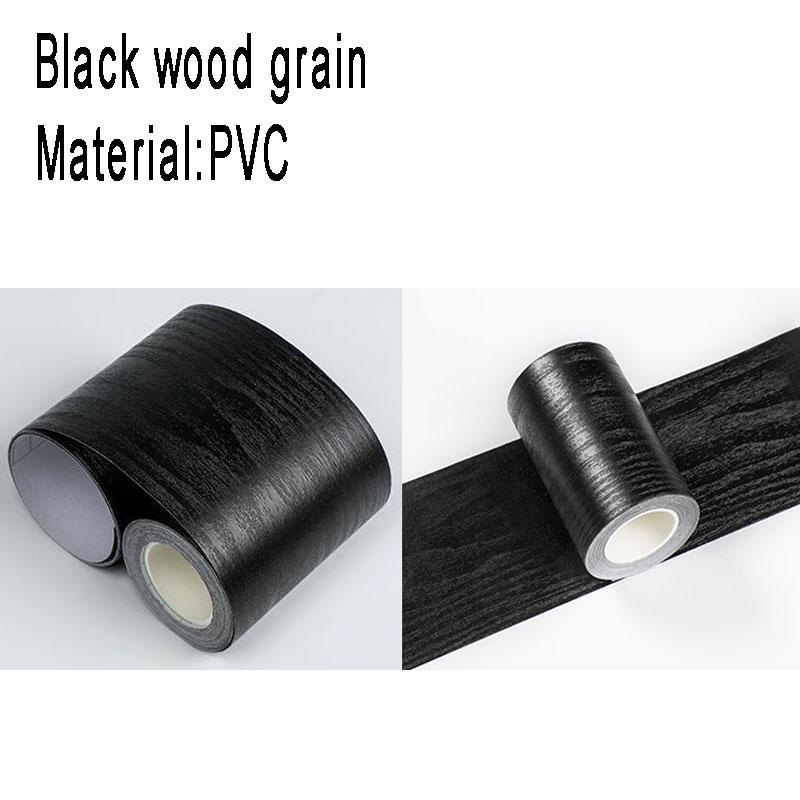 

Realistic Wood Grain Repair Adhensive Duct Tape Floor Furniture Renovation Skirting Line Sticker Floors Cabinets Repair Patch black wood 5cmx5m