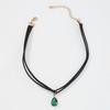 Tooxika Glass Diamond Temperament Double Layer Collarbone Chain Retro Short Personalised Necklace
