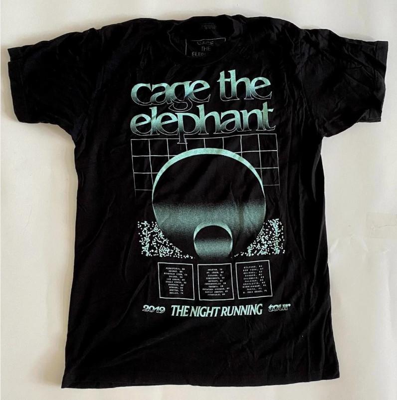 Cage the Elephant Night Running Tour TShirt Unisex Tee All size S4XL Unisex T-Shirt XXXL