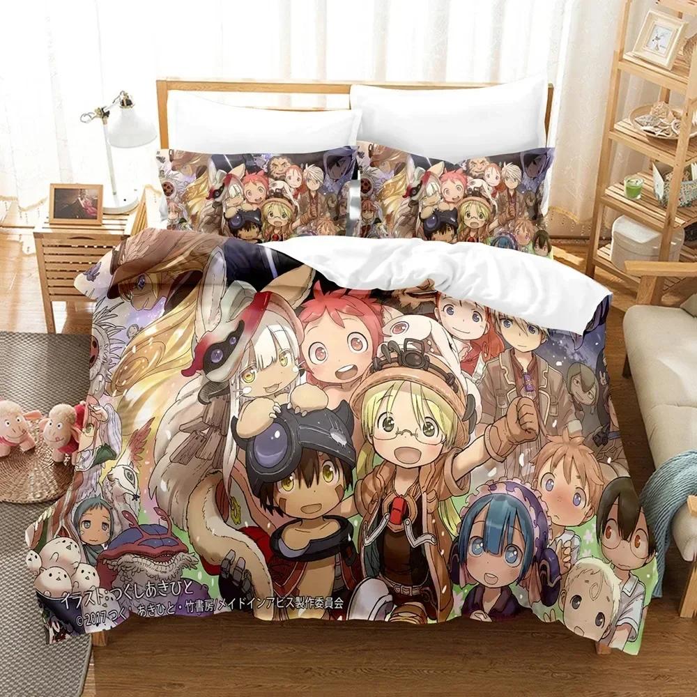 

3D Anime Made in Abyss Printed Bed Set Duvet Cover Pillowcase Bedding Set Bed Linen Sheet Quilt Cover Full Queen King Size 135x200cm